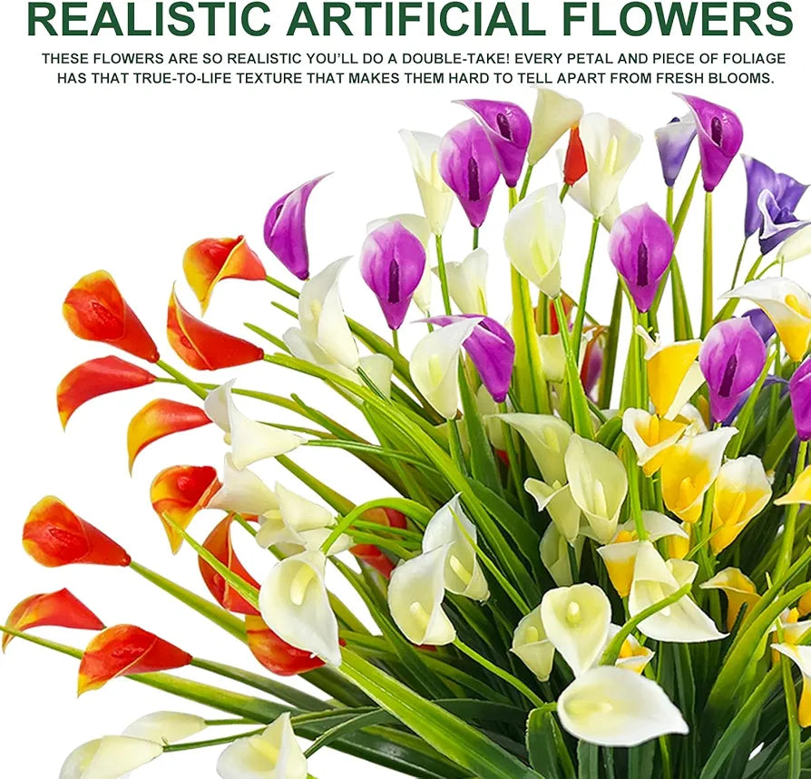 20-Bundle UV-Resistant Artificial Calla Lilies