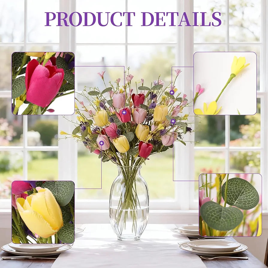 12-Pack 17-Inch Artificial Spring Floral Stems